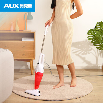 奥克斯（AUX）家用手持吸尘器推杆地毯式两用小型强力迷你大功率大吸力吸尘机AXS-01玫瑰红色	